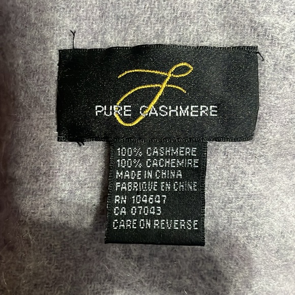 💜PURE CASHMERE purple  Scarf - Picture 4 of 7